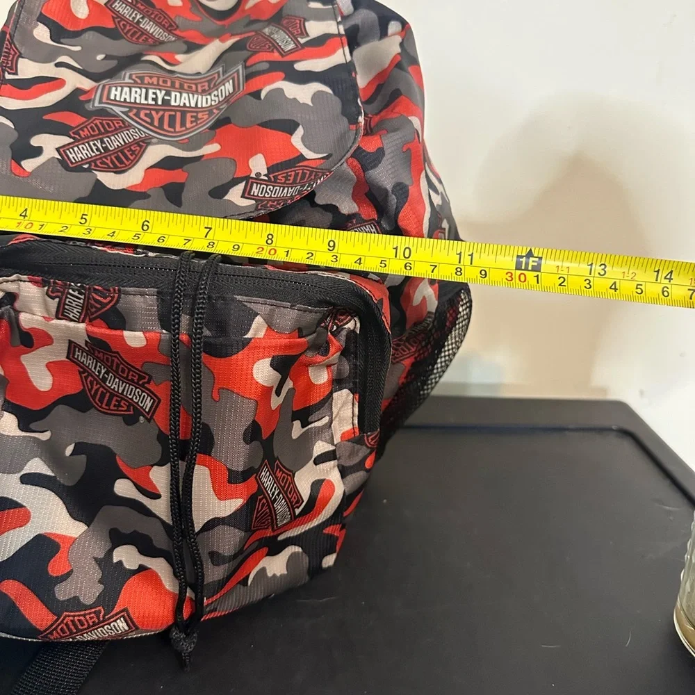 Harley-Davidson Boys Camo-Printed Packable Pouch Nylon Backpack